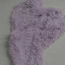 XeGe Fluffy Back Support Pillow Cover for Bed (No Filler), Light Purple Faux Fur Backrest Pillow Case, Lilac Furry Reading Pillow with Arms for Adults Kids, Fuzzy Sit Up Study Pillow, Lavender (Large)
