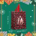 ForraFun 12 Pcs Funny Christmas Paper Bags Naughty Red Black Plaid Santa Gifts Bags for Women Men Husband Wife Holiday Xmas Party Favor