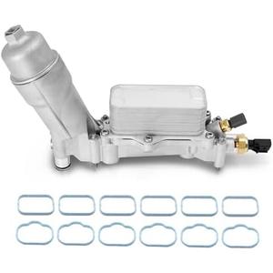 Upgrade Full Aluminum Engine Oil Filter Housing Oil Cooler Kit with Gaskets & Sensors Compatible with 2017-2018 Chrysler 200/300 Dodge Charger Avenger Journey Wrangler Ram Promaster 3.2 3.6 V6