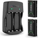 Smatree Controller Battery Compatible for Xbox Series X|S/Xbox One/Xbox One S/Xbox One X/Xbox One Elite Wireless Controller, 2 Pack Rechargeable Batteries with Charger(Patent Protection)