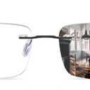 K.LAVER Photochromic Bifocal Reading Glasses Anti-blue Light Glasses Rimless Transition Sunglasses Women Men Sun Readers