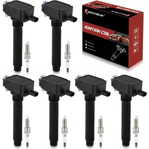 UF648 Ignition Coil Pack & Iridium Spark Plugs Compatible with Jeep Wrangler Dodge Challenger Charger Journey Ram1500 Chrysler 200 300 Town & Country 3.2L 3.6L V6 2011-2020 Coil Pack Sets of 6