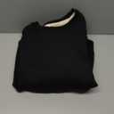 Gihuo Women's Winter Fleece Sherpa Lined Crewneck Pullover Sweatshirt (Large, Black)