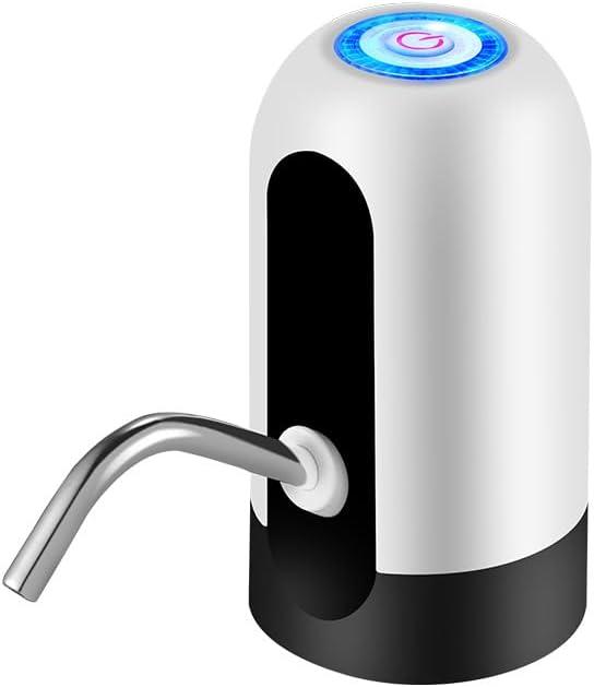 Household Desktop Water Dispenser Portable Automatic Electric Faucet Small Water Dispenser Pump Water Machine Dispenser for 1-5 Gallon Outdoor Travel Bedside Home Office (White)
