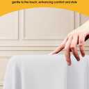 Niuara White Rectangle Table Cloth - 6 Pack, 60" x 84" Washable Polyester Tablecloth for 5FT Tables, Wrinkle-Resistant Table Cover for Weddings & Parties