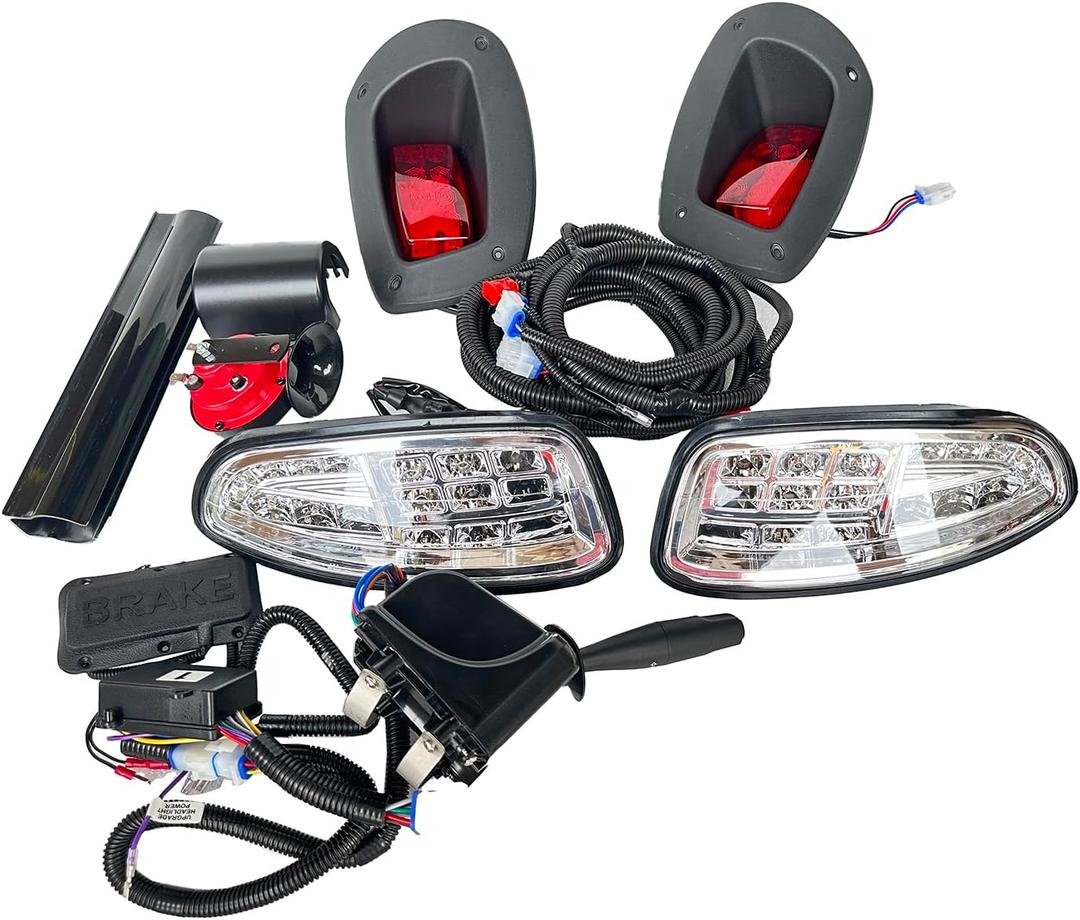 Dr.Acces Golf Cart light Compatible EZGO RXV Complete ultimate LED Light Kit with Turn Signals, Hazard Flasher, Horn and Brake fits Fits RXV Gas & Electric 2008-2015 Golf Cart