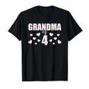 Grandma 4 Grandkids 4th Time Cubed Grandma Of Four T-Shirt XL