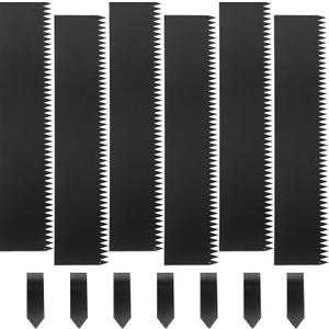 NexiPro Steel Landscape Edging 40" Lx8 H,6pcs Metal Landscape Edging with 7 Stakes,20Ft Easy-to-Install Garden Edging for Flexible Bend,No-Dig Lawn Edging Border for Yard Pathway Forestry,Black