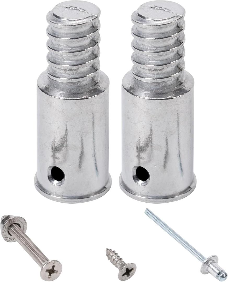 (2-Pack) 3/4" (.75) Threaded Tips Replacement for Extension Poles Repairing, Push Broom Handle Threaded End