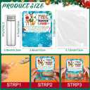 Vesici 36 Set Christmas Reindeer Food Glass Jar with Lid and Paper Card Christmas Eve Gift Container Small Glass Bottle for Snacks Candy Xmas Party Favor