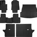 Custom Fit All Weather Car Floor Mats for Toyota RAV4 2025-2019 & RAV4 Hybrid - Durable TPE Floor Liners, 6Pcs Car Mats Full Set for 2025 Rav 4 Rubber Mats - Black Toyota RAV4 Accessories