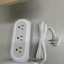 Tower Power Strip Flat Plug with 11 Outlets 3 USB (1 USB C), TESSAN Surge Protector Tower 1625W/13A,1050J Protection, 6 Feet Extension Cord with Multiple Outlets, Office Desk Supplies, Dorm Essentials (White)