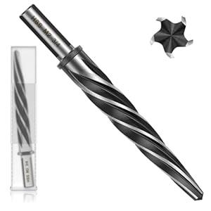 3/ 4" Reamer Drill Bit, M2 HSS Tapered Chucking Reamer with 5-Spiral Flutes, 1/ 2" Non-Slip Shank, 19mm Bridge Construction Reamer for Aligning or Enlarging Holes