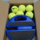 Tennis Trainer Rebound Ball with 3 String Balls, Portable Tennis Training Tool Suitable for Beginners Sport Exercise-Blue