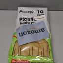 Pureegg Plastic Table Cloth Disposable 10 Pack, 54 x 108 Inch Table Cloths, Graduation Decorations, Thanksgiving, Christmas Tablecloths, Rectangle, Plastic Cover, Leakproof & Sturdy, Gold