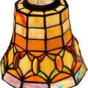 HUIMEIJU Tiffany style stained glass lampshadeCeiling Fan lightWall lampshadeReplacement lampshade.HMJ6037