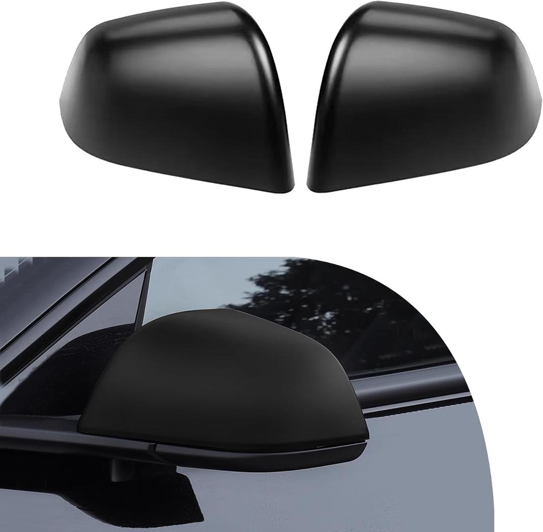 Rearview Mirror Guard Cover for 2017-2025 Tesla Model 3 Side Mirror Cover External Accessories (Matt Black, Model 3)