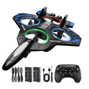Foam Remote Control Airplanes, RC Planes with Light, RCAirplane Fighter Jet for Kids Adults 8-16, 360° Flip, Stunt Roll,Drones for Kids 8-12, Airplane Toy Gifts for Kids Boys(Blue)
