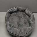 Asvin Small Dog Bed for Small Dogs, Cat Beds for Indoor Cats, Pet Bed for Puppy and Kitty, Extra Soft & Machine Washable with Anti-Slip & Water-Resistant Oxford Bottom, Grey, 20 inches (Small (Pack of 1))