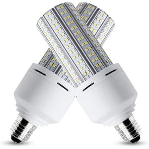 2 Pack LED Corn Light 600W Equivalent LED Corn Bulb 7500 Lumen 60W Large Area Cool Daylight White E26/E27 Medium Base for Garage Backyard Bedroom Warehouse Factory Workshop Street