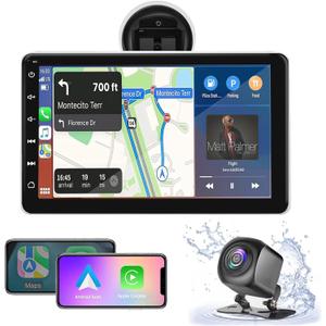2026 Wireless Apple Carplay & Android Auto, 7In HD Touchscreen Portable Car Radio Audio Receiver, Car Stereo with Mirror Link, GPS Navigation, Bluetooth, siri, Backup Camera, AUX/USB/TF