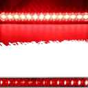 Partsam 17 Inch Led Trailer Sequential Turn Left Right Signal Light Bar 14 LED 2835SMD Red with Chrome Housing Screws High Low Brightness Running Brake Stop Turn Tail Light 10V-30V IP67 Waterproof