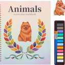 Beginner Watercolor Painting Kit, 12 Colors & 3 Brush with Multi-Theme Painting Set, Outline Art Supplies for Teens Adults (Dog)，10.23 * 8.26in.