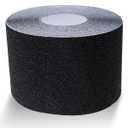 Anti Slip Traction Tape Best Grip Non Slip Tape for Stairs Indoor/Outdoor, Waterproof Non Skid Grit Roll for Stair Steps, Black High Traction Non Slip Abrasive Stair Treads (4" X 35Ft, 1)