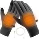 Heated Gloves for Men Women Hand Warmer Gloves Waterproof & Touchscreen Winter Gloves for Winter Sports Skiing Snowboarding Cycling Hunting & Outdoor Work (USB-Powered)