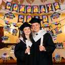 baotongle 15pcs Graduation Decorations 2026 Banner Themed Set Congrats Grad Banner Streamers Kit Complete Party Supplies for High School College Celebrations