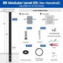 Muzata 4-8ft Side Mount Modular Cable Railing Kit for Decks 42 Inch RW23