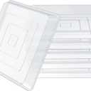 6 Pack 12 Inch Square Plant Saucer, Clear Durable Thick Plant Pot Dish for Flower Pot, Plastic Plant Tray to Catch Water for Indoor Outdoor