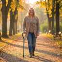 NOVA Heavy Duty Bariatric Walking Cane for Seniors, Men & Women 500 lb Weight Capacity Offset Cane, Lightweight Adjustable Walking Stick with Soft Foam Grip, Wrist Strap & Non-Slip Tip
