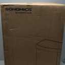 SONGMICS Kitchen Trash Can, 21 Gallon (80 L) Stainless Steel Garbage Can, with Stay-Open Lid and Step-on Pedal, Soft Closure, Tall, Large and Space-Saving, Black ULTB534B01