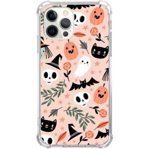 Trippy Hippie Halloween Phone Case Pumpkin Autumn Fall Cover for iPhone 13 Pro Max, Cute Cats Stars floral Plants Pattern for Girls Boys and Women,Trendy TPU Bumper Case for iPhone 13 Pro Max
