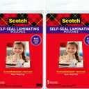 Scotch Self-Sealing Laminating Pouches, Photo Size 46 Inch, 2 Packs of 5 (10 Total)  No Machine Needed, Clear Glossy Finish, Photo Safe Protection for Pictures, Cards, and Documents