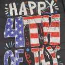 Fireworks Happy 4th Of July US Flag American 4th Of July T-Shirt for Women Girls Kids Men, Extra Small, Black 