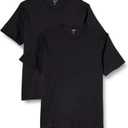Amazon Essentials Men's Cotton Regular-Fit Short-Sleeve Crewneck T-Shirt, Pack of 2 (Medium, Black)