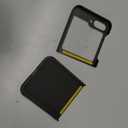 MAKAVO for Samsung Galaxy Z Flip 6 Case, Flip 7 FE Case Compatible with MagSafe, with Built-in Screen Protector, Flip6 Slim Hard Magnetic Phone Case, Black