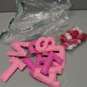 2 Pcs Pre Strung Happy Galentine's Day Banner, Galentine's Day Decorations, Hanging Pink Heart Felt Garlands Pompom Banner, Indoor Valentines Party Supplies for Home Wall Decor