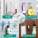 3 x Magnetic Hook Set, 6-Pack Heavy Duty 8lbs Magnetic Hooks with Cable Clips & Silicone Base for Fridge, Cabinet, Office Desk, Garage, Kitchen & Car