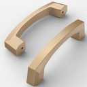 Amerdeco 10 Pack Champagne Bronze Cabinet Pulls 3 Inch(76MM) Hole Centers Kitchen Cabinet Handles Hardware Kitchen Handles for Cabinets Cupboard Handles Drawer Pulls ZH0032