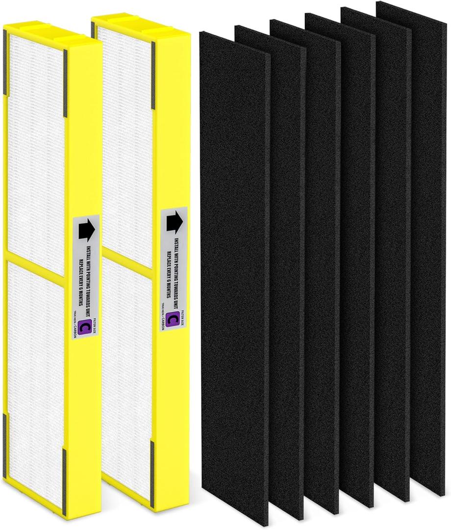 2 Packs FLT5000 H13 True HEPA Filter C Replacement Compatible with AC5000 AC5000E, AC5250PT, AC5300B, AC5350B, AC5350BCA, CDAP5500, AP2800CA, BXAP250 and IAP-GG-125 Air Cleaner Purifier
