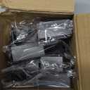 ANOEPUY 4 Pack Stocking Holders for Mantle for Christmas Decorations,2 in 1 Mantle Garland Holder for Hanging Christmas Stockings,No Drilling Required & Adjustable Garland Hanger, Metal(Black)