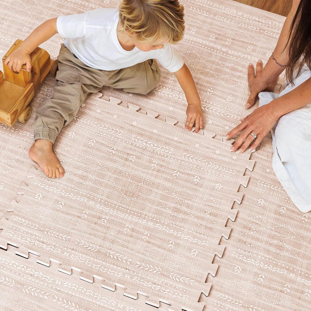 Lillefolk Baby Play Mat for Floor 6x8ft Dusk | Soft Non Toxic Premium EVA Foam Tiles for Tummy Time, Crawling & Playroom Waterproof Interlocking Floor Mat for Babies & Toddlers (12 Tiles)