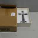 YWHL Crystal Standing Cross Decor, Religious Easter Gifts for Women Men, Handmade Glass Holy Cross Collectible Figurines for Home Decoration, Christmas Decoration for Pary