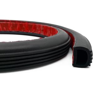 D Shape Foam Rubber Seal Strip, 1" Self-Adhesive EPDM Rubber Weather Stripping Gasket for Automotive, Boat, RV Slide Out Seal, Marine, Garage Doors/Window and More, 13.1Ft