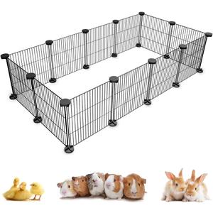 CHEGRON Guinea Pig Cages with Liner 48x24x12inch C&C Small Animal Cage Pet Puppy Dog Playpen Indoor Rabbit Chinchilla Hedgehog Habitat Fence DIY 12PCS Metal GridsNote: Without Cushion (12pcs without pads)