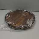 Lazy Susan Turntable Organizer for Table Top, 16 Round Wooden Lazy Susan for Cabinet Kitchen Countertop Pantry Dining Coffee Table for Condiments Spices, Rustic Bathroom Vanity Tray for Soap Candle