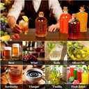 TBWIND Small Glass Bottles with Cork, 12 Pack 6oz/ 200ml Clear Glass Bottles, Assorted Vintage Embossed Designs 4 Patterns, Mini Bottles for Wedding Favors, Vanilla Extract, Oil & Vinegar